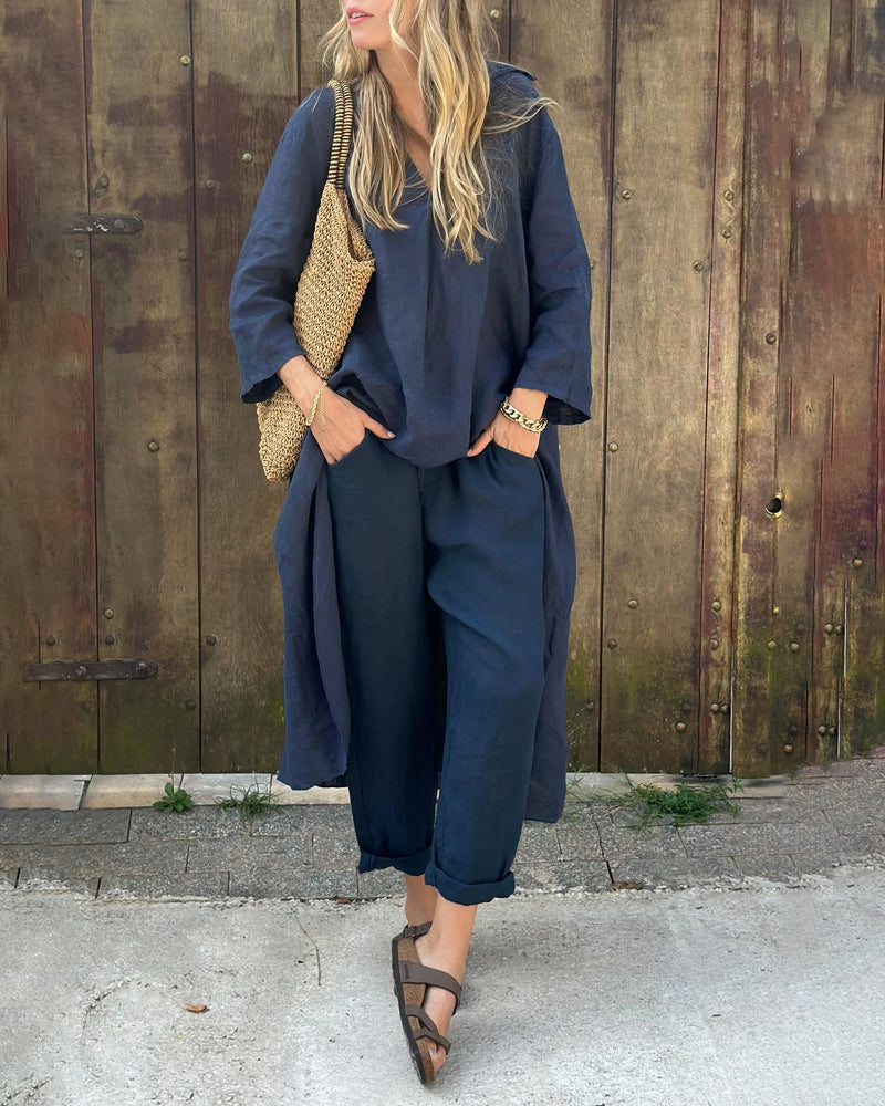 Edmonton Essence™ | Chic Two-Piece Linen Set