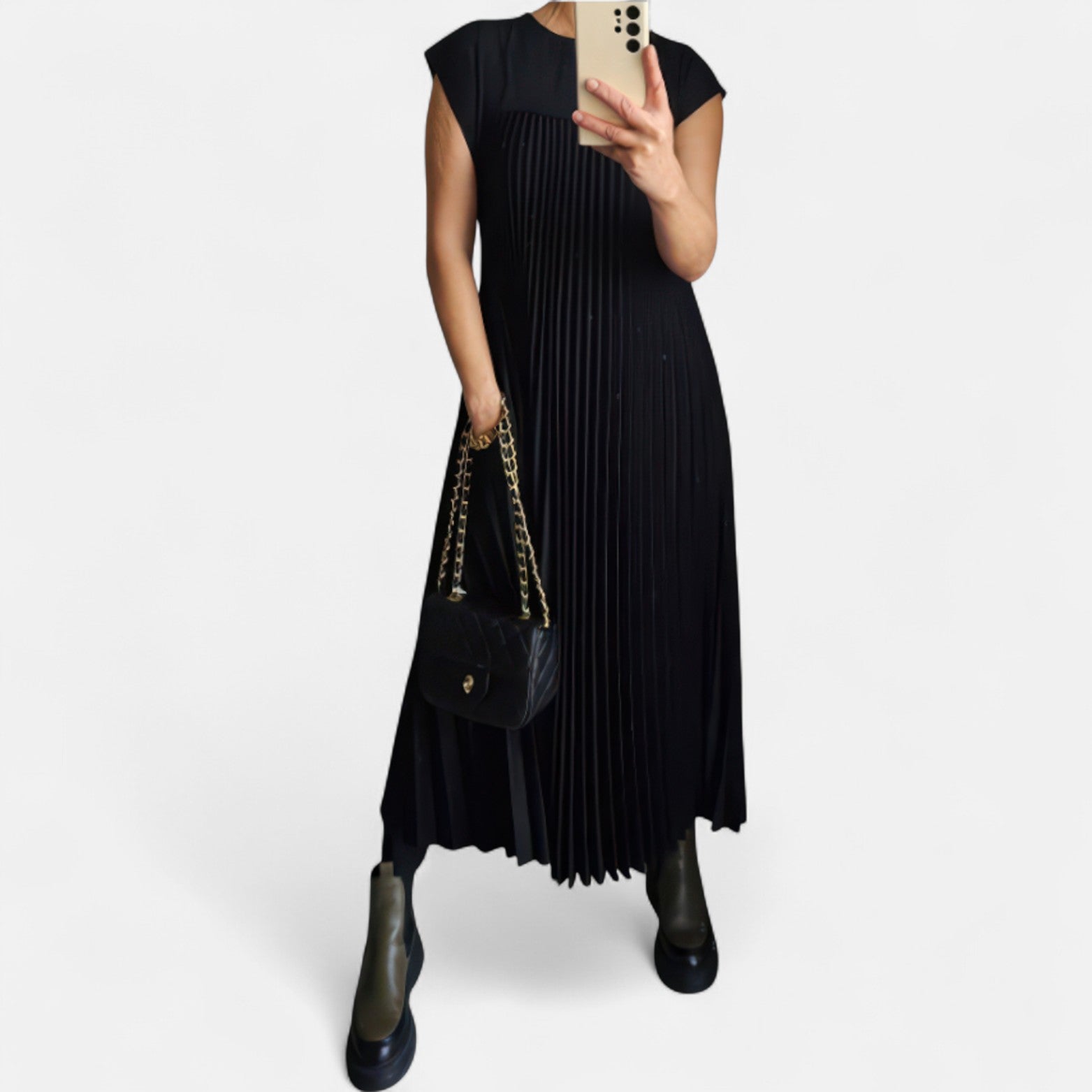 Edmonton Essence™ | Chic Pleated Dress