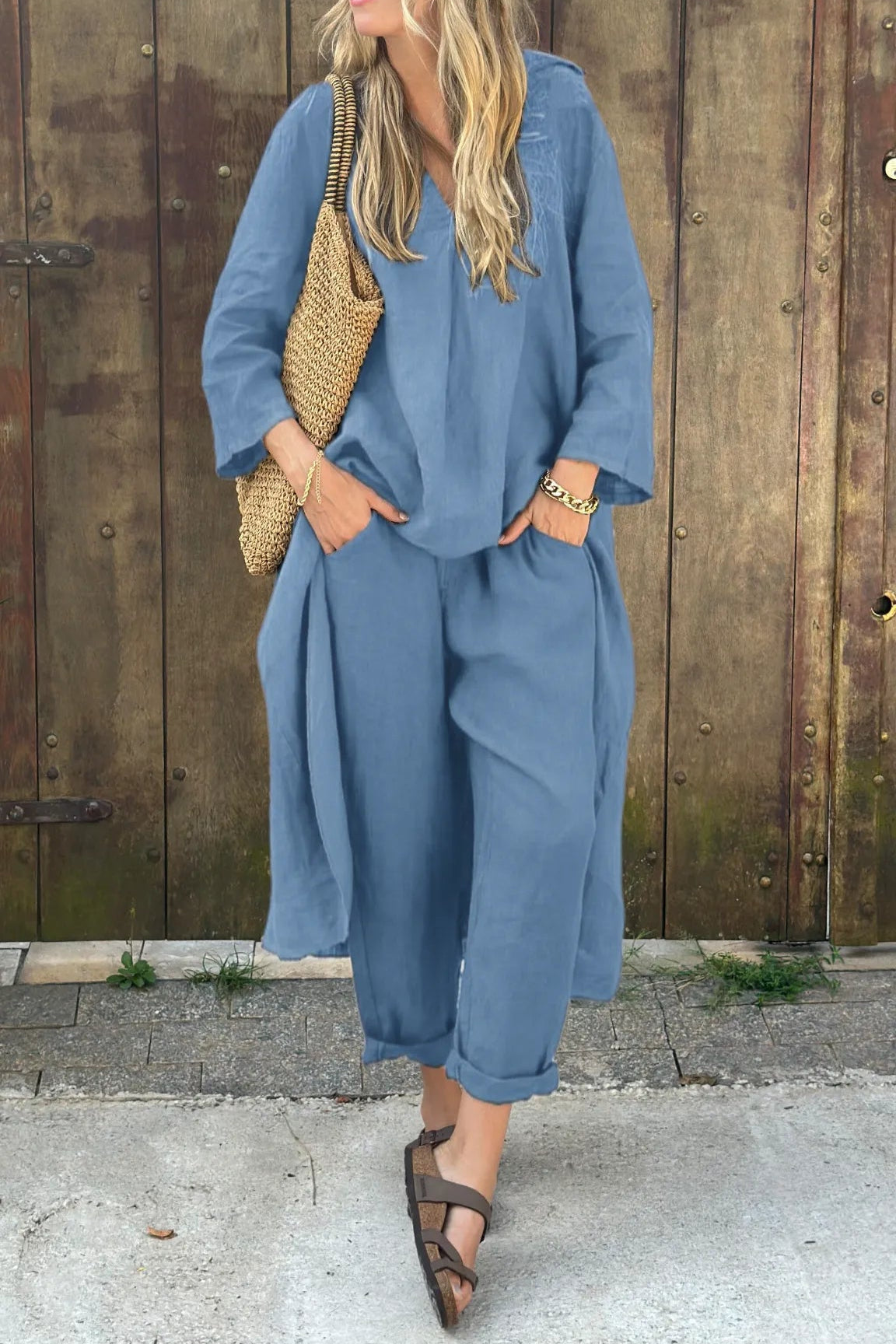 Edmonton Essence™ | Chic Two-Piece Linen Set