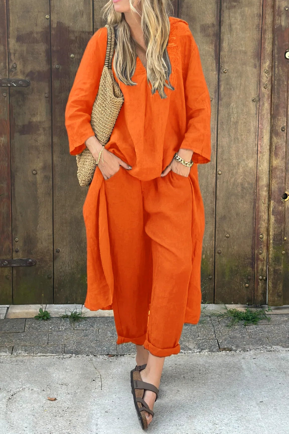 Edmonton Essence™ | Chic Two-Piece Linen Set