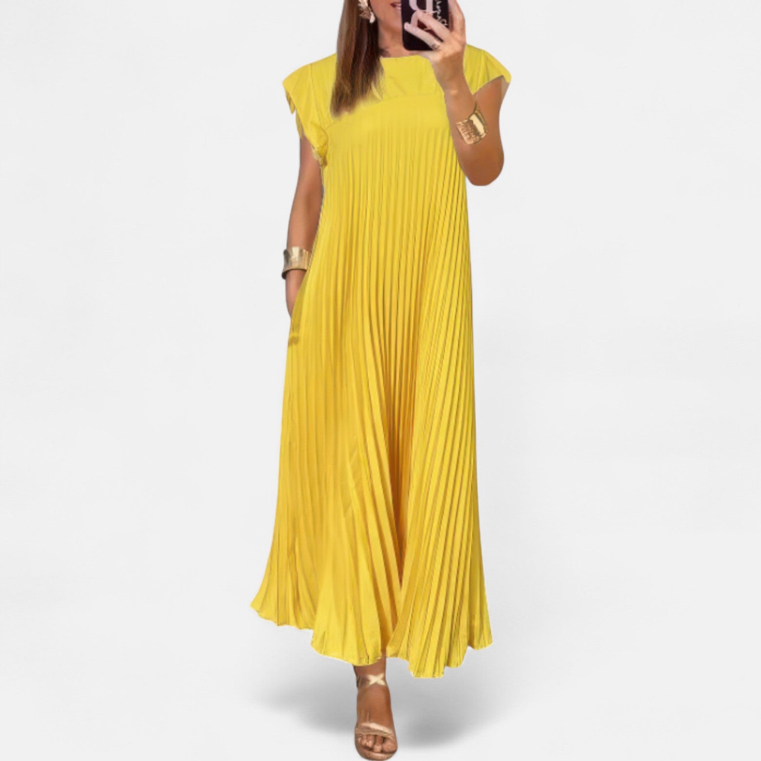 Edmonton Essence™ | Chic Pleated Dress