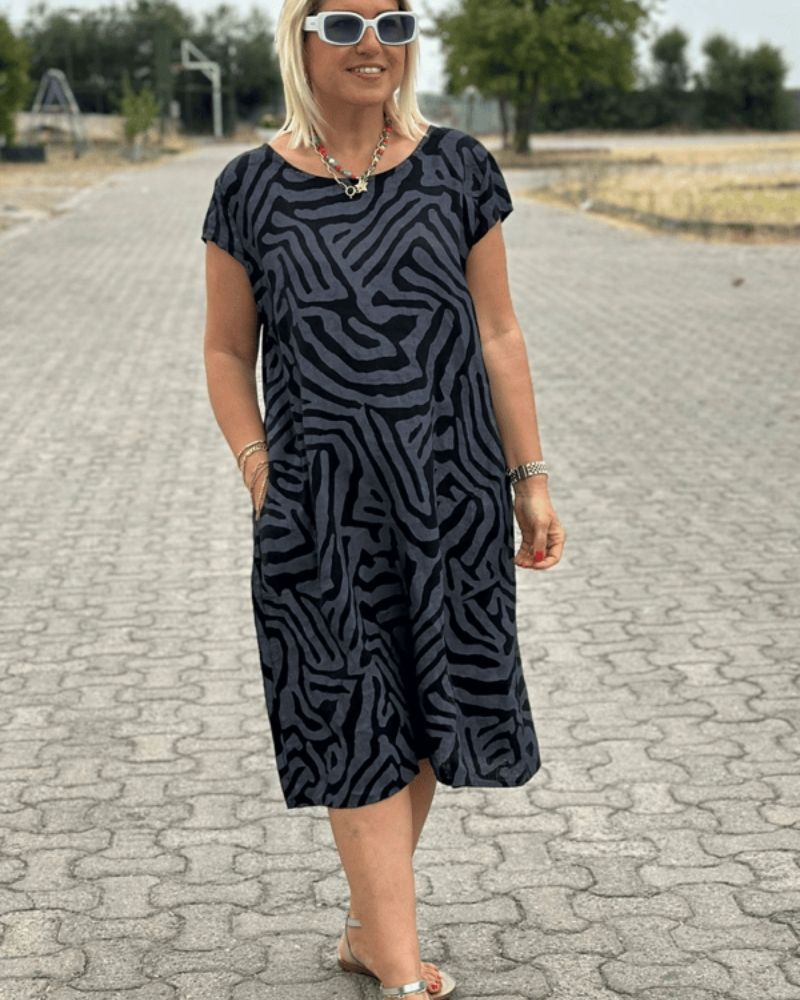 Edmonton Essence™ | Elegant Maze Pattern Dress