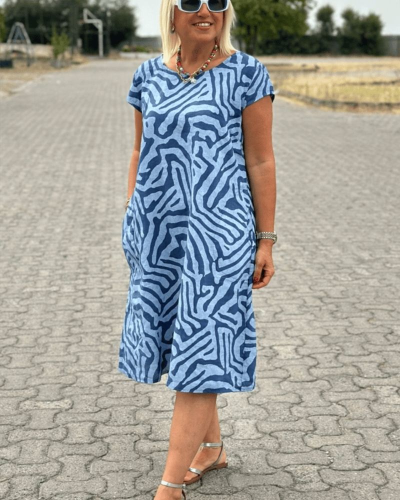 Edmonton Essence™ | Elegant Maze Pattern Dress