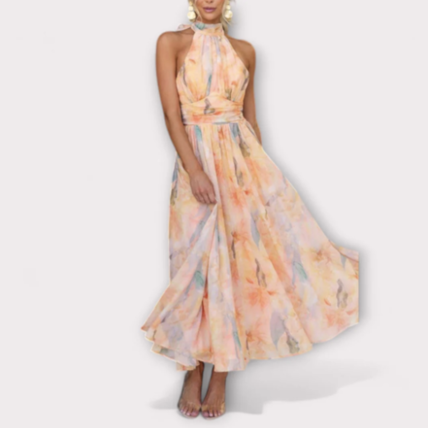 Edmonton Essence™ | Halter-Neck Maxi Dress