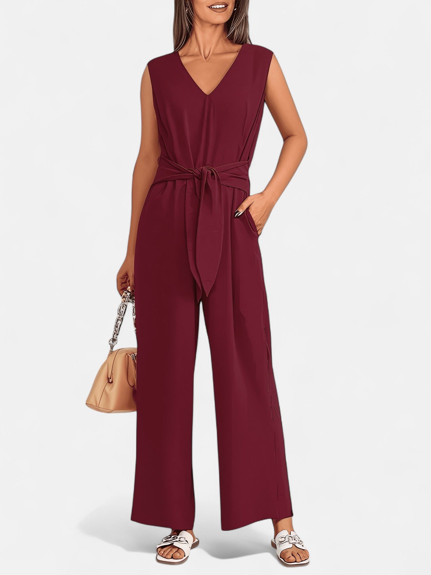 Edmonton Essence™ | Lightweight Waist Knot Jumpsuit