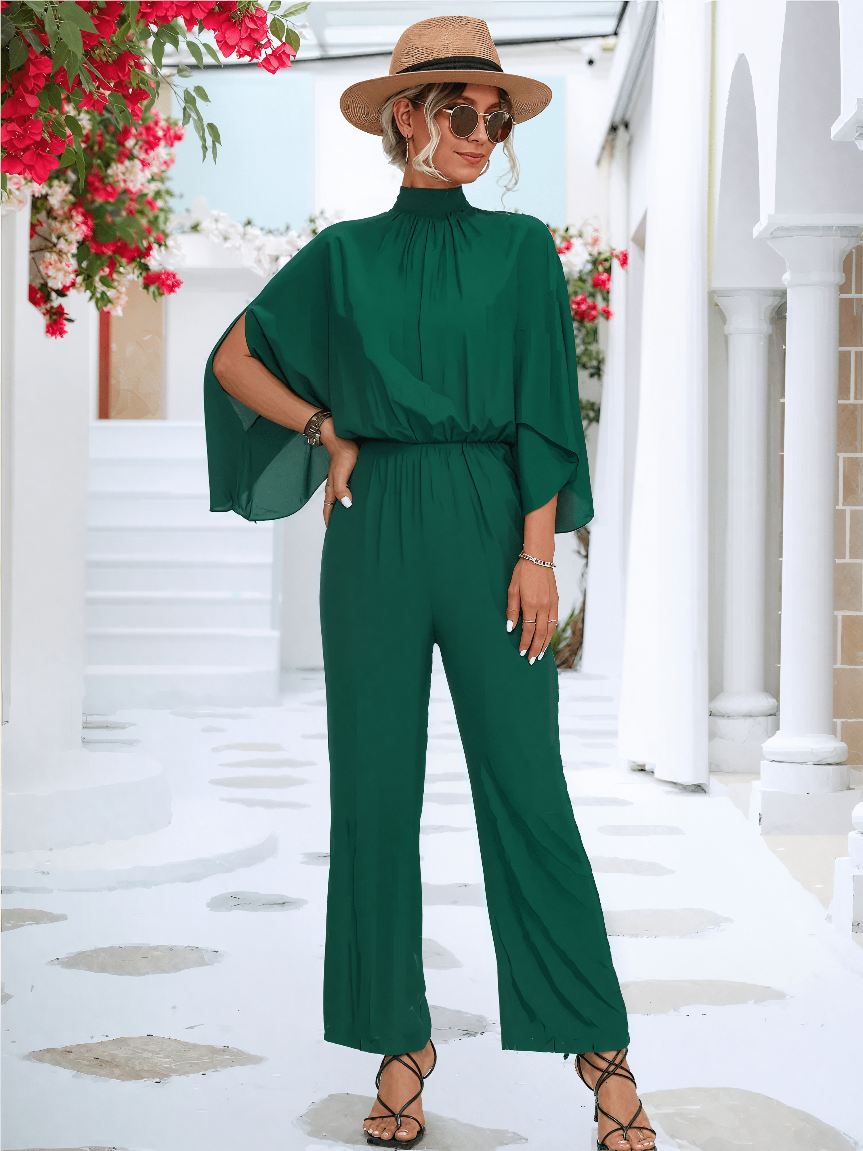 Edmonton Essence™ | Chic Jumpsuit with Split Sleeves