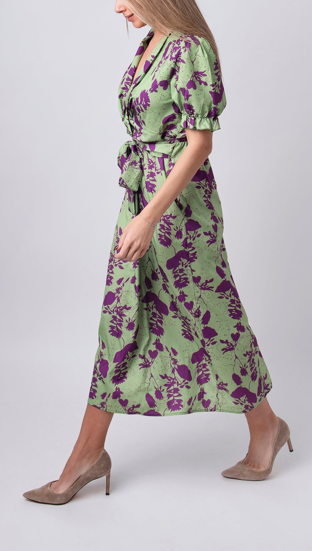 Edmonton Essence™ | Floral Print Maxi Dress + FREE Forever Bonded Bracelet