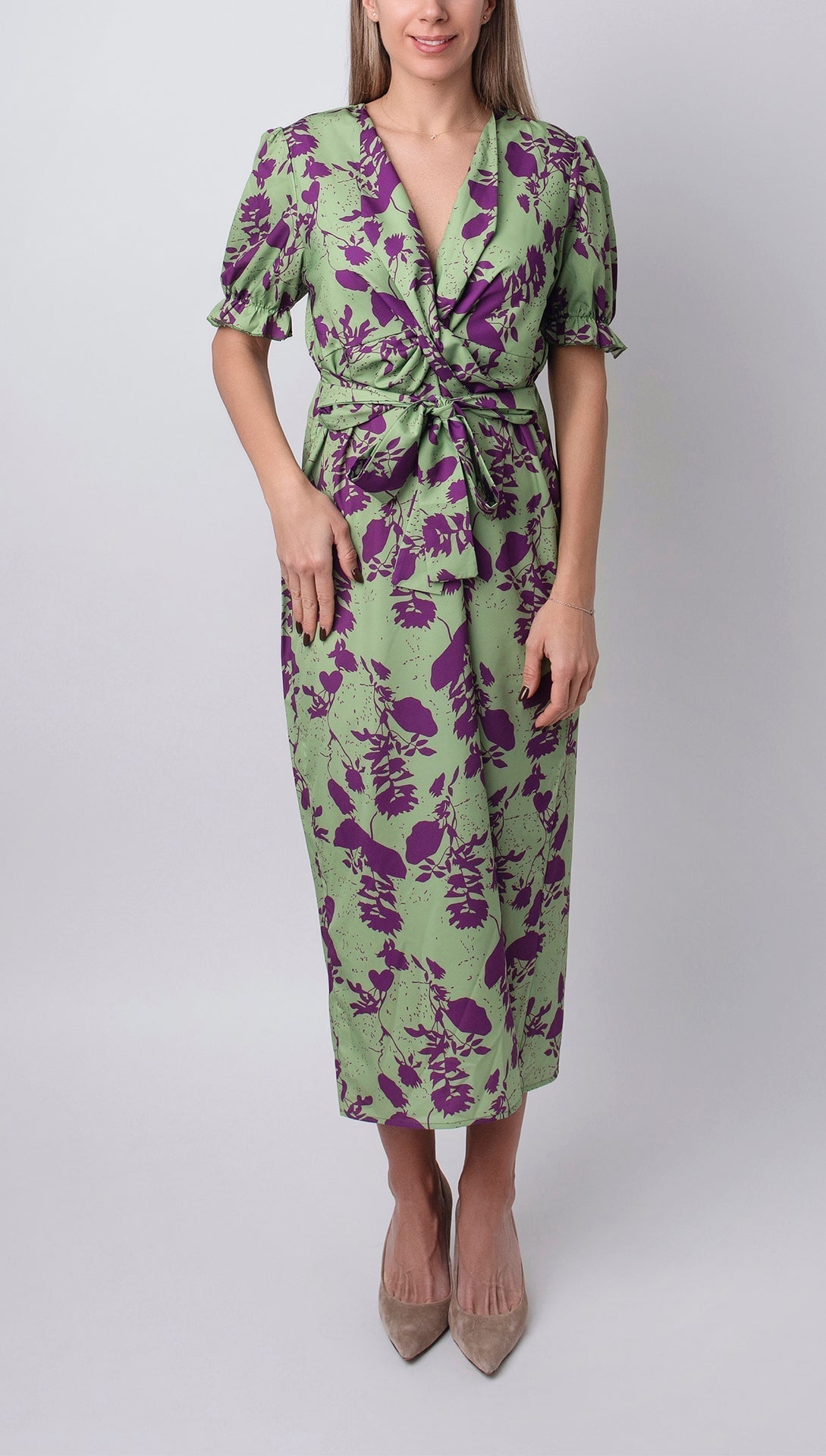 Edmonton Essence™ | Floral Print Maxi Dress + FREE Forever Bonded Bracelet