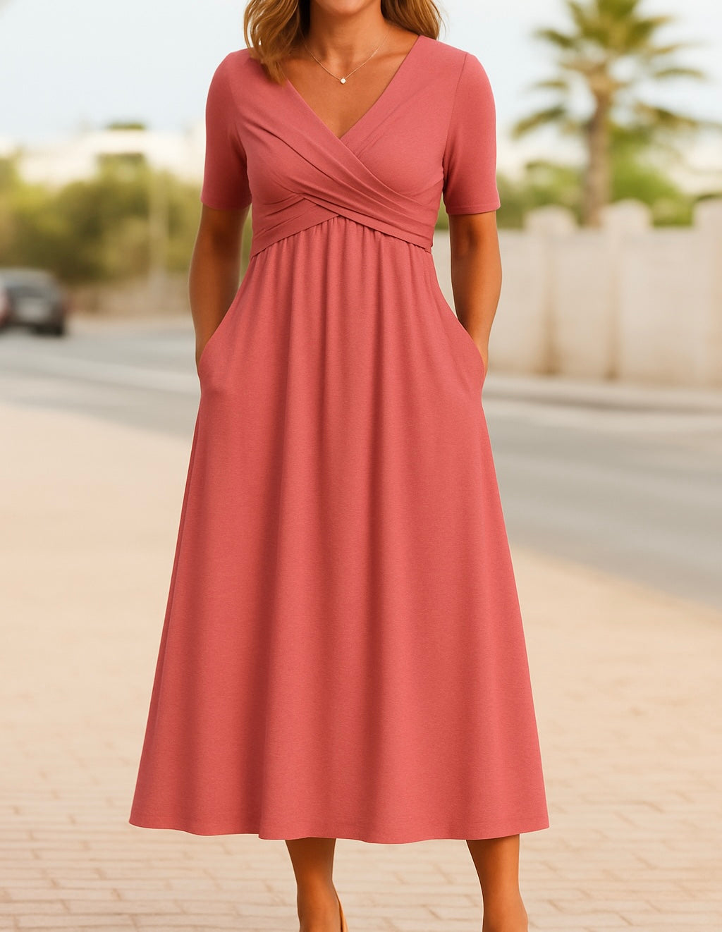 Edmonton Essence™ | Elegant Dress with Belly Coverage