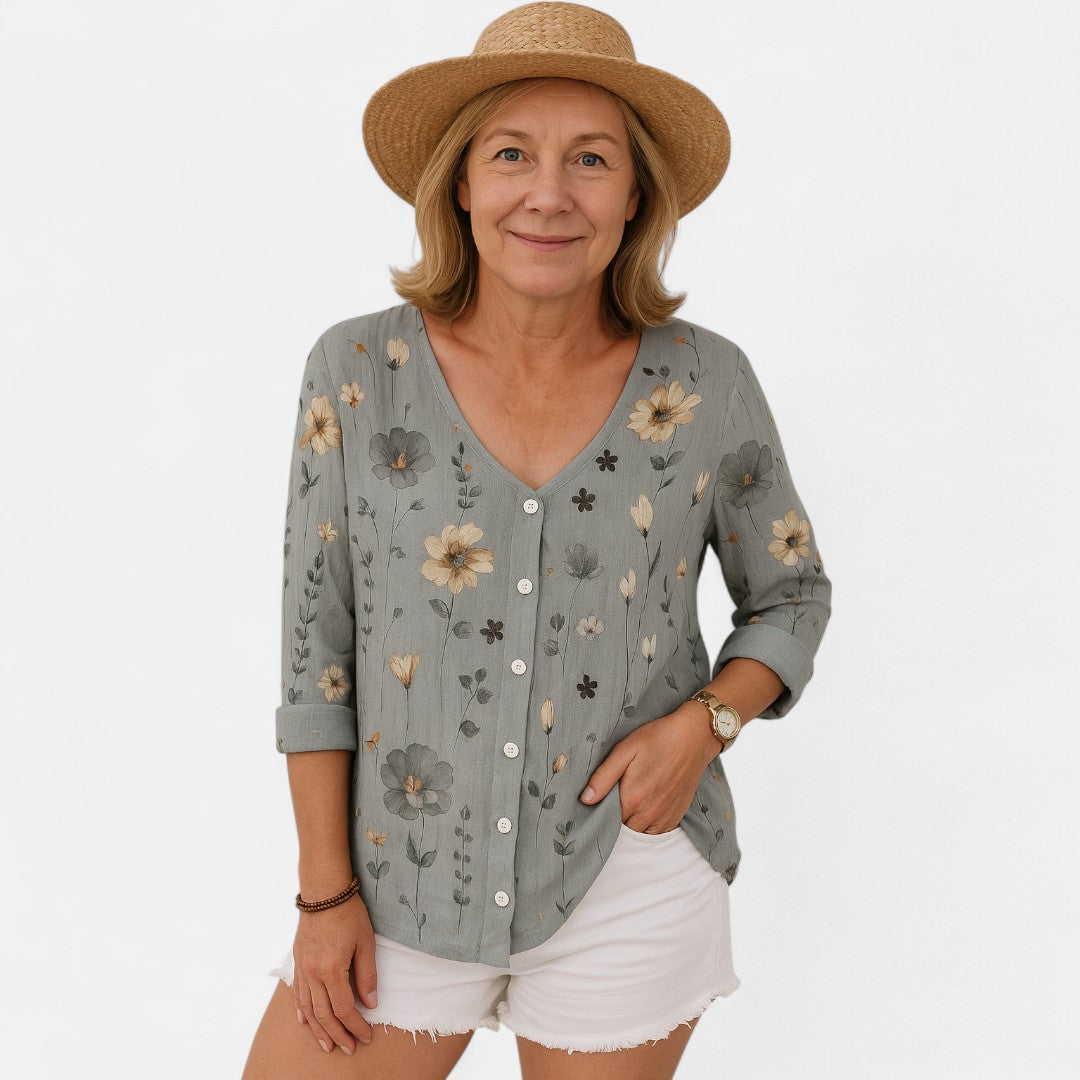 Edmonton Essence™ | Loose-Fit Floral Top
