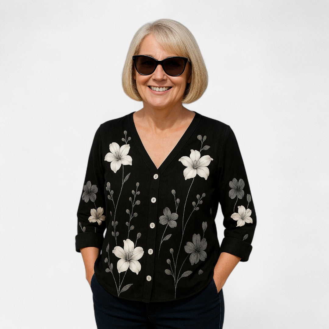 Edmonton Essence™ | Loose-Fit Floral Top