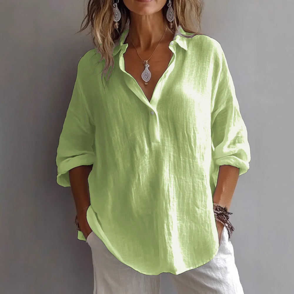 Edmonton Essence™ | Chic Linen Blouse