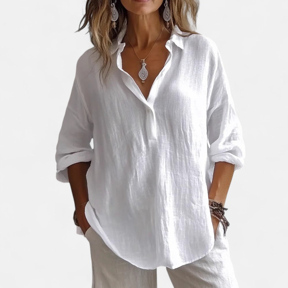 Edmonton Essence™ | Chic Linen Blouse
