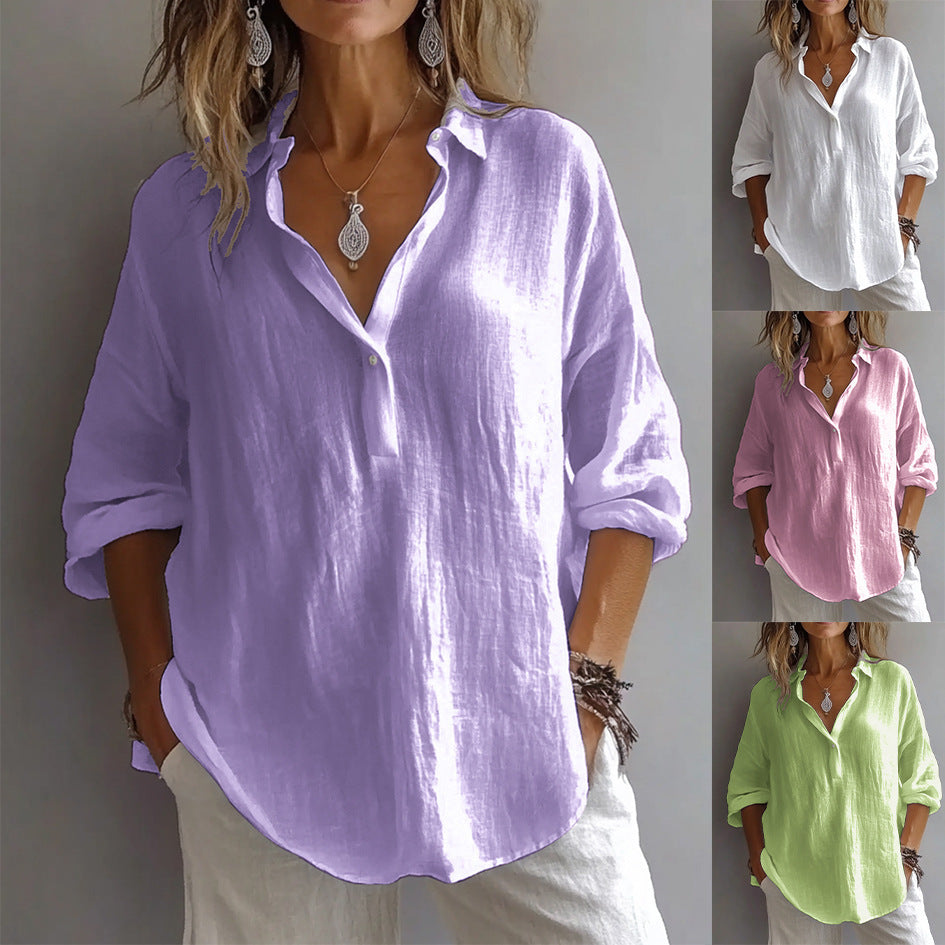Edmonton Essence™ | Chic Linen Blouse