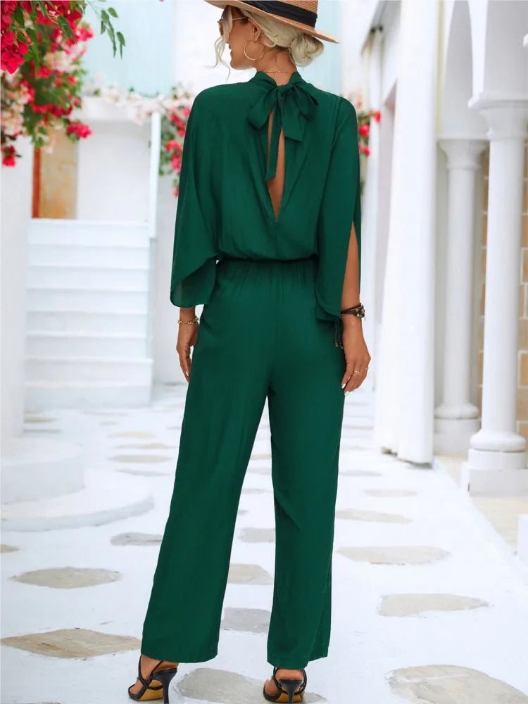 Edmonton Essence™ | Chic Jumpsuit with Split Sleeves