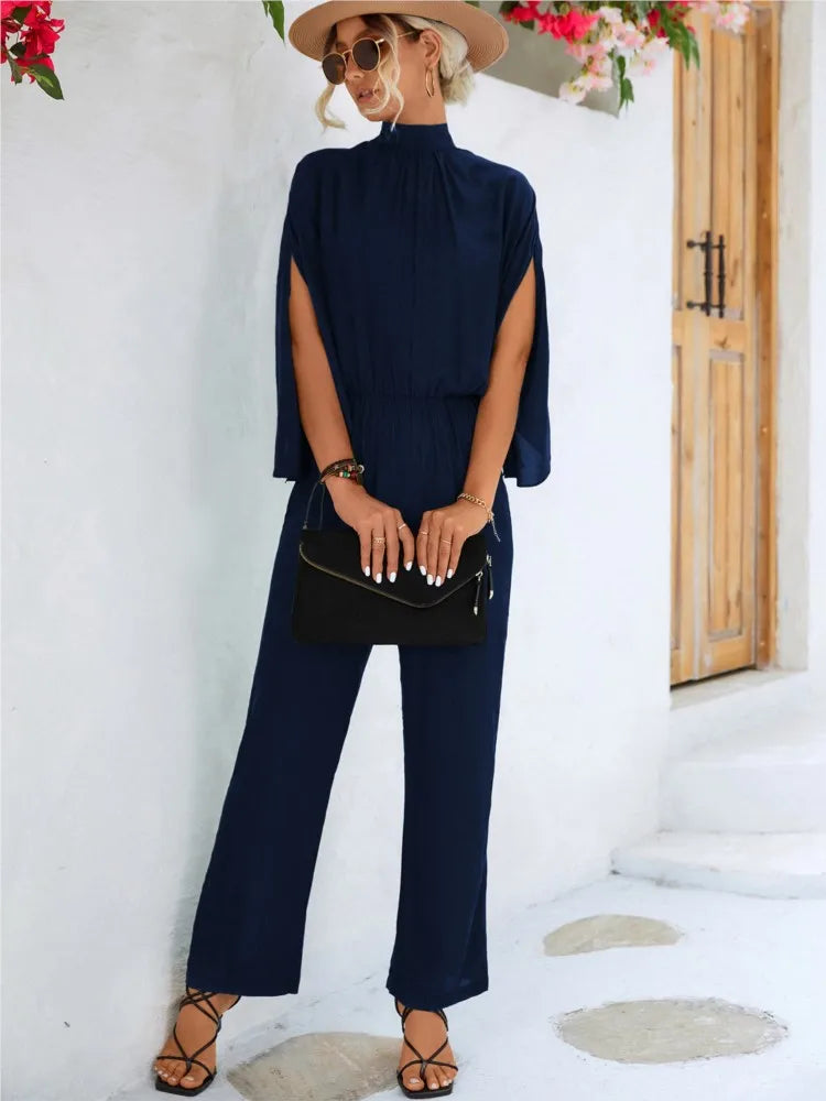 Edmonton Essence™ | Chic Jumpsuit with Split Sleeves