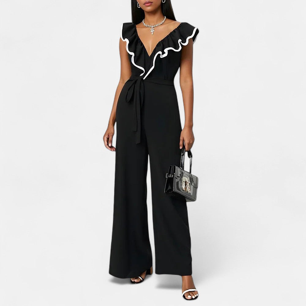 Edmonton Essence™ | Black Ruffle Jumpsuit