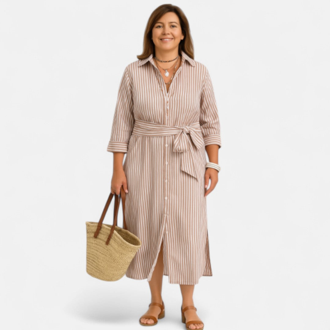 Edmonton Essence™ | Timeless Striped Dress