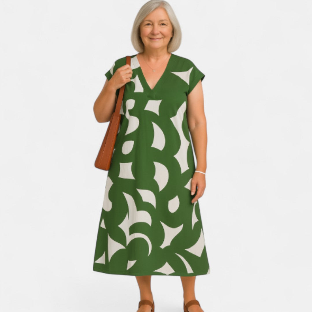 Edmonton Essence™ | Flowing V-Neck Dress