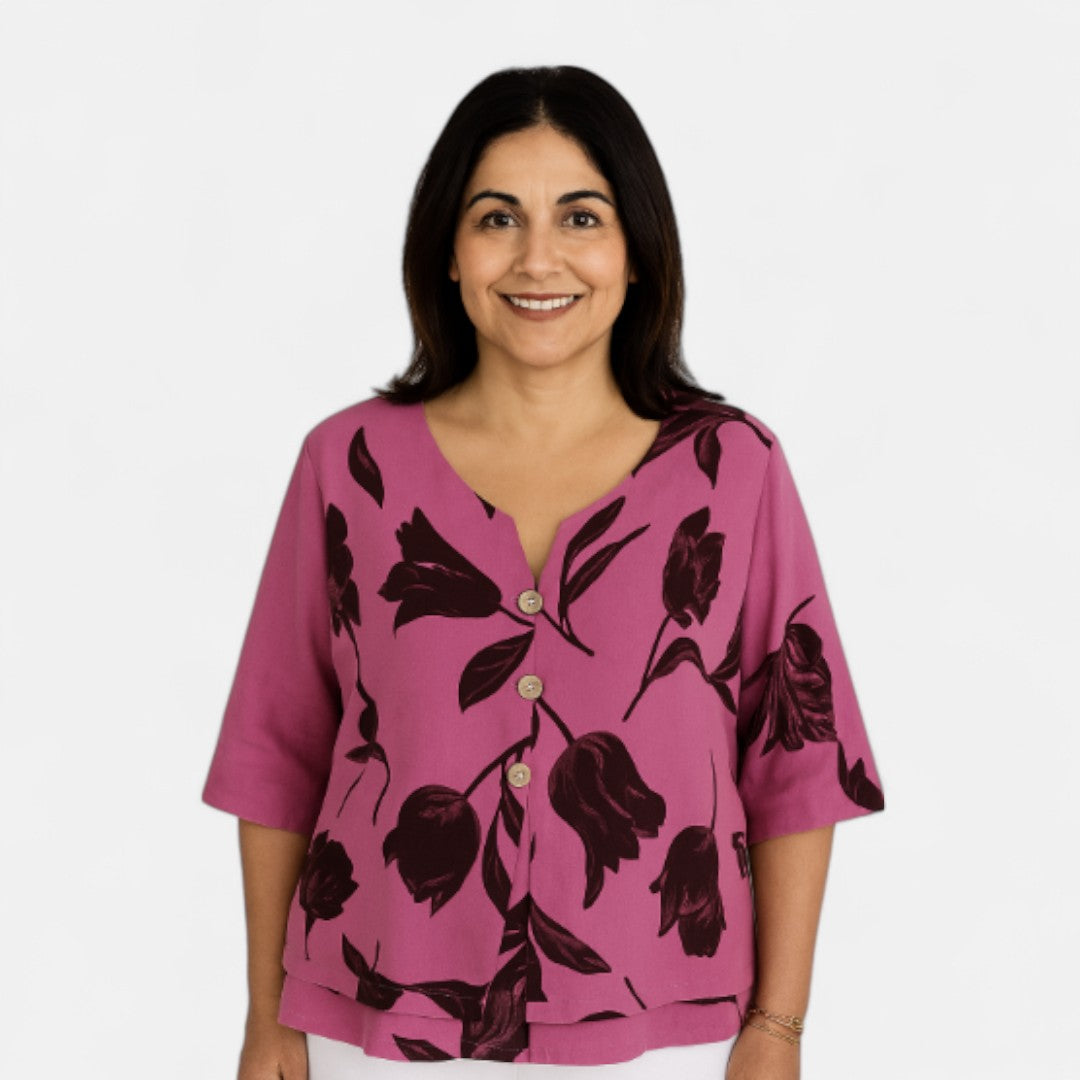 Edmonton Essence™ | Flattering Floral Blouse