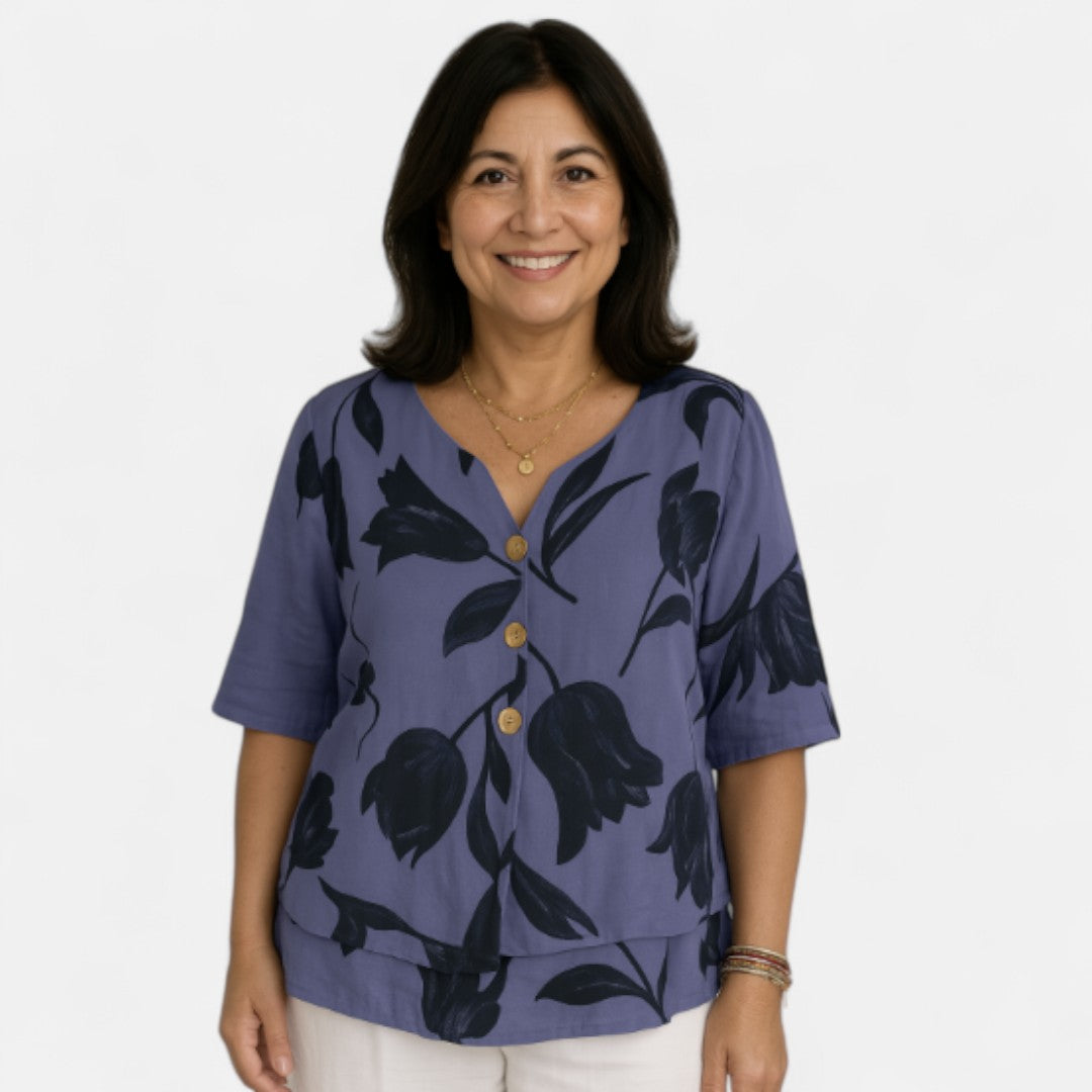 Edmonton Essence™ | Flattering Floral Blouse
