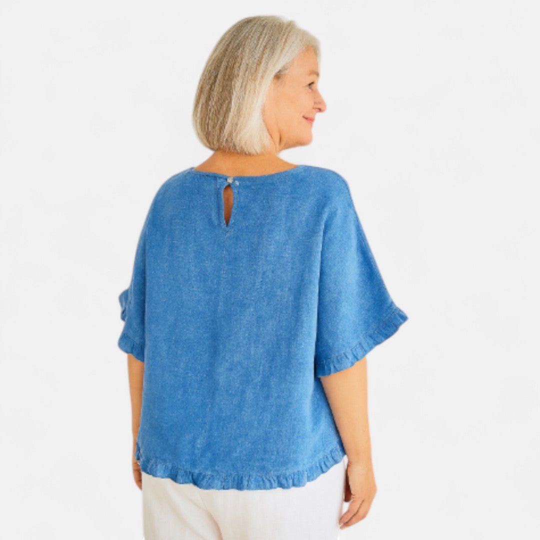 Edmonton Essence™ | Relaxed Fit Ruffle Blouse