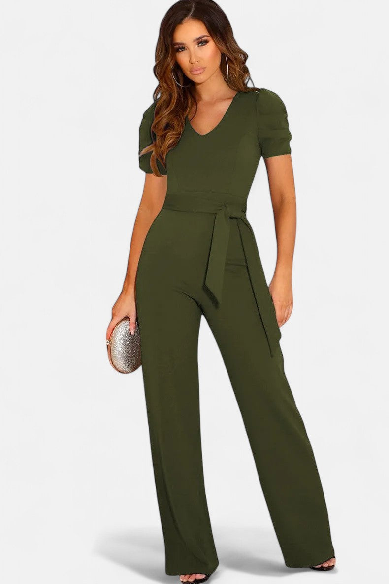 Edmonton Essence™ | Chic Puff Sleeve Jumpsuit