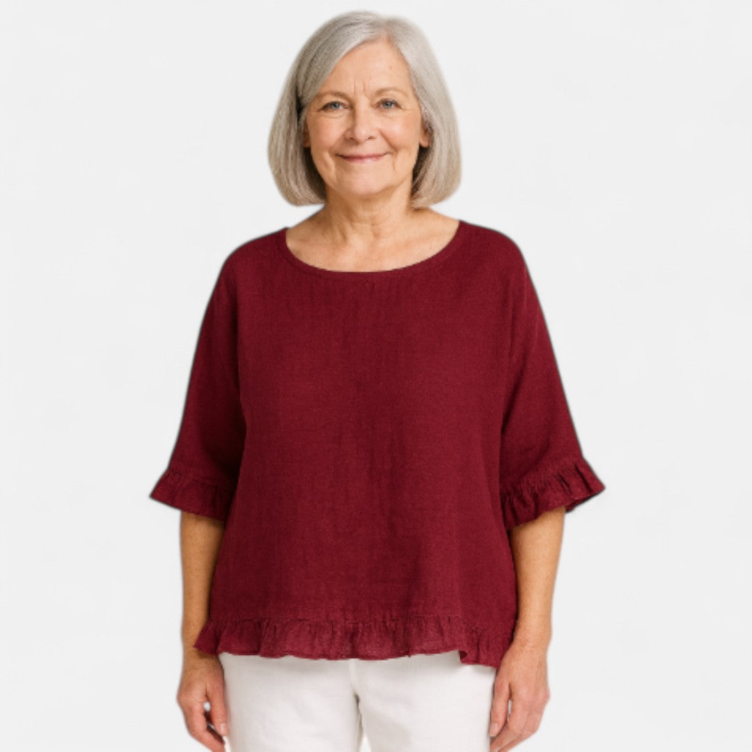 Edmonton Essence™ | Relaxed Fit Ruffle Blouse
