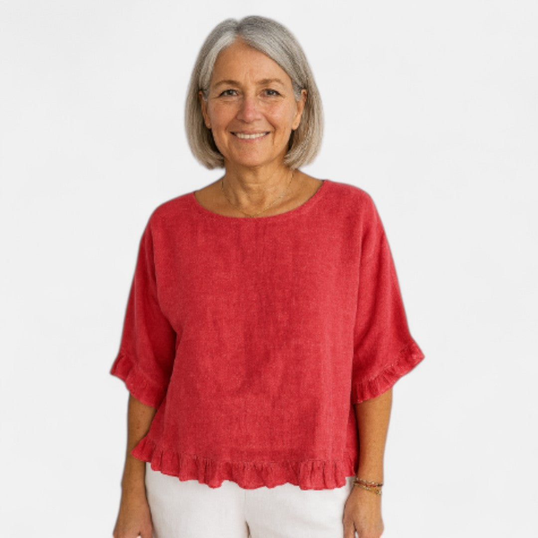 Edmonton Essence™ | Relaxed Fit Ruffle Blouse
