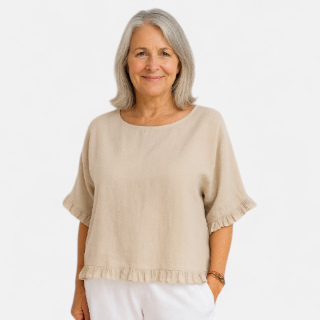 Edmonton Essence™ | Relaxed Fit Ruffle Blouse