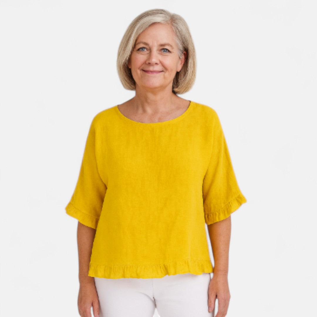 Edmonton Essence™ | Relaxed Fit Ruffle Blouse