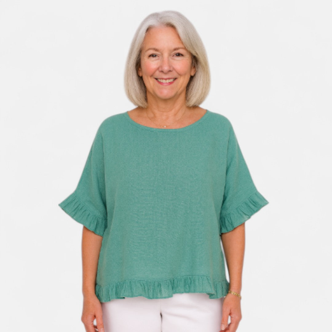 Edmonton Essence™ | Relaxed Fit Ruffle Blouse