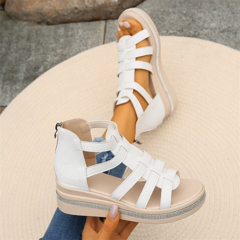 Edmonton Essence™ | Rhinestone Wedge Sandals